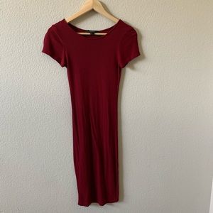 Forever 21 Maroon Body Con Dress